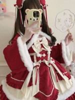 BracelOriginal design of white sugar girl L olita dress New year jsk suspender dress winteret