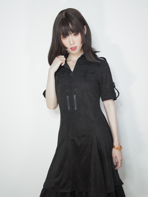 +Jeanne d'Arc+ Gothic Dark Military Thick One-piece 133
