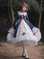 Lolita original genuine lolita snow girl in the dusk forest long-sleeved dress gorgeous flower wedding op princess Lolita original genuine lolita snow girl in the dusk forest long-sleeved dress gorgeous flower wedding op princess