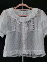 Lolita chiffon with bubble sleeves  blouse