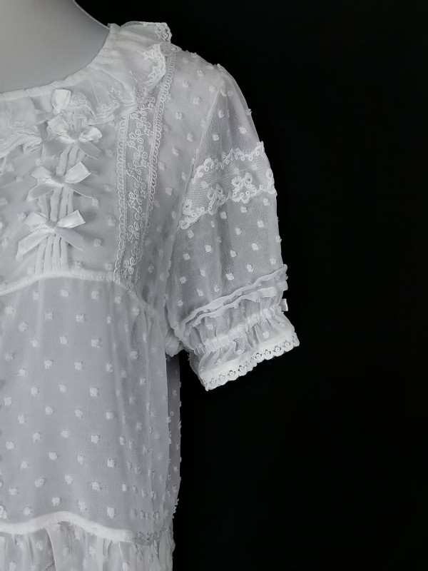Lolita chiffon with bubble sleeves  blouse