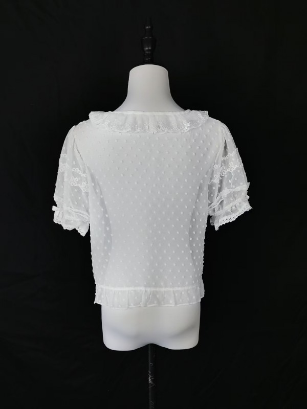 Lolita chiffon with bubble sleeves  blouse