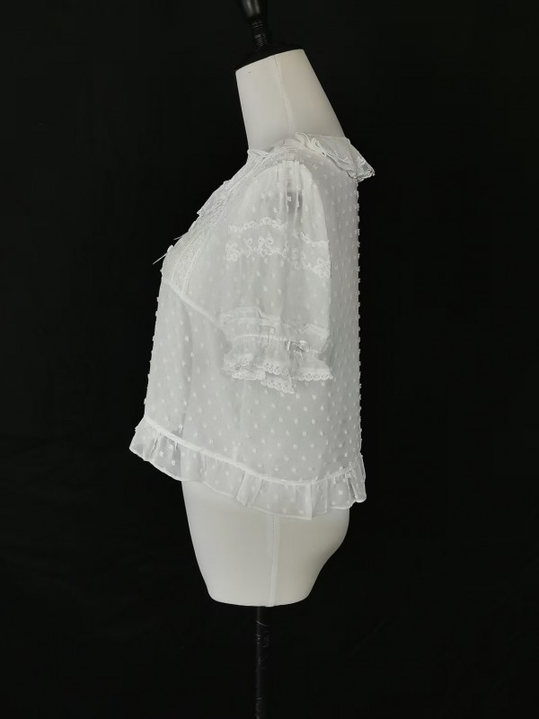 Lolita chiffon with bubble sleeves  blouse