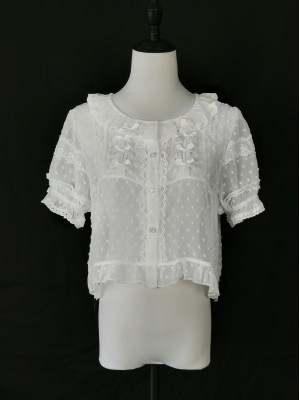 Lolita chiffon with bubble sleeves  blouse