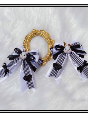 2 Bunny Rabbit Hair Clips