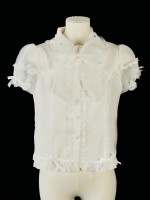 Pink big bow Lolita short sleeved shirt Pink big bow Lolita short sleeved shirt