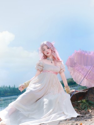Elegant White Empire Lolita Dress