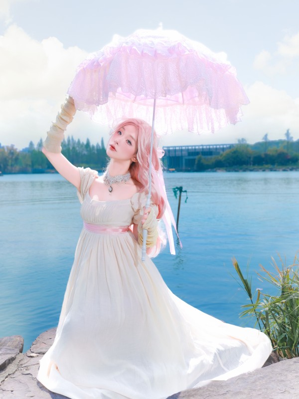 Elegant White Empire Lolita Dress