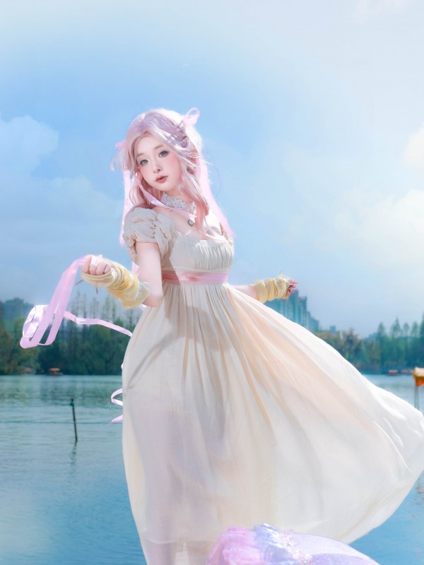 Elegant White Empire Lolita Dress