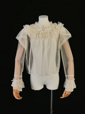 Tri colored dot lace with lightweight lolita lining