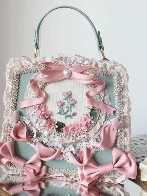 Elegant flower lace handbag, tea party gorgeous crossbody bag