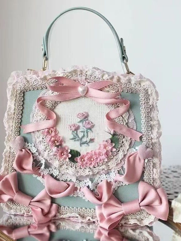 Elegant flower lace handbag, tea party gorgeous crossbody bag Elegant flower lace handbag, tea party gorgeous crossbody bag