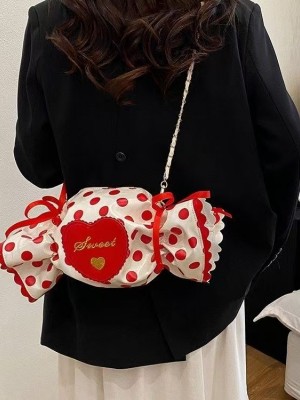 Cute candy shaped heart-shaped letter crossbody bag Lolita