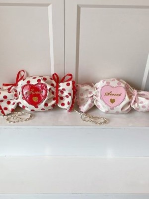 Cute candy shaped heart-shaped letter crossbody bag Lolita