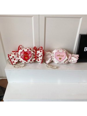 Cute candy shaped heart-shaped letter crossbody bag Lolita