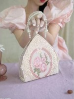 Gentle style crossbody bag embroidered hand-held handbag Gentle style crossbody bag embroidered hand-held handbag