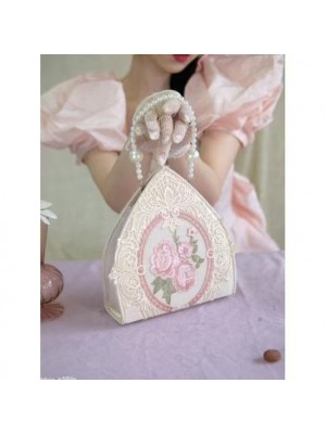 Gentle style crossbody bag embroidered hand-held handbag
