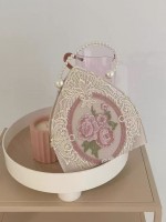 Gentle style crossbody bag embroidered hand-held handbag Gentle style crossbody bag embroidered hand-held handbag