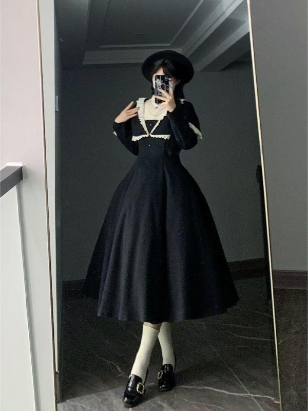 【Aria】~lolita Onepiece~Gothic Nun attire~Wide Hemline Spring models 【Aria】~lolita Onepiece~Gothic Nun attire~Wide Hemline Spring models