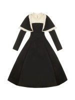 【Aria】~lolita Onepiece~Gothic Nun attire~Wide Hemline Spring models 【Aria】~lolita Onepiece~Gothic Nun attire~Wide Hemline Spring models
