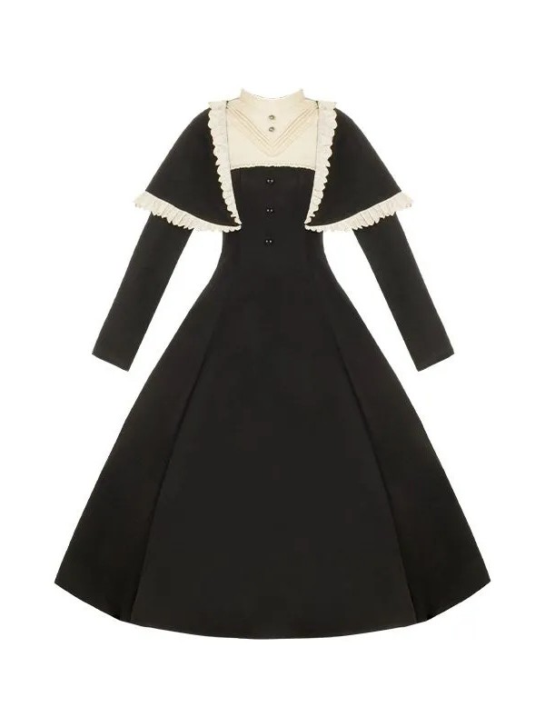 【Aria】~lolita Onepiece~Gothic Nun attire~Wide Hemline Spring models 【Aria】~lolita Onepiece~Gothic Nun attire~Wide Hemline Spring models