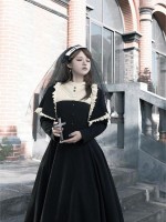 【Aria】~lolita Onepiece~Gothic Nun attire~Wide Hemline Spring models 【Aria】~lolita Onepiece~Gothic Nun attire~Wide Hemline Spring models