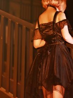 Ash Gothic Jumperskirt Black irregular mesh hem Lolita Dress Ash Gothic Jumperskirt Black irregular mesh hem Lolita Dress