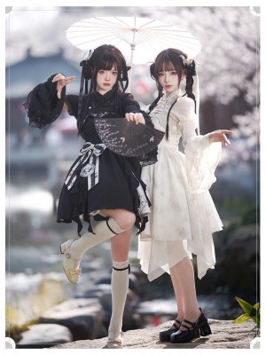 【Bamboo Flower】~Chinese style embroidery~Lolita skirt twin