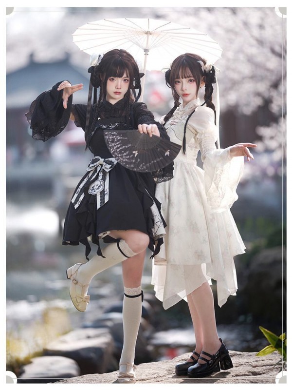 【Bamboo Flower】~Chinese style embroidery~Lolita skirt twin