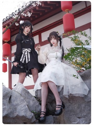 【Bamboo Flower】~Chinese style embroidery~Lolita skirt twin