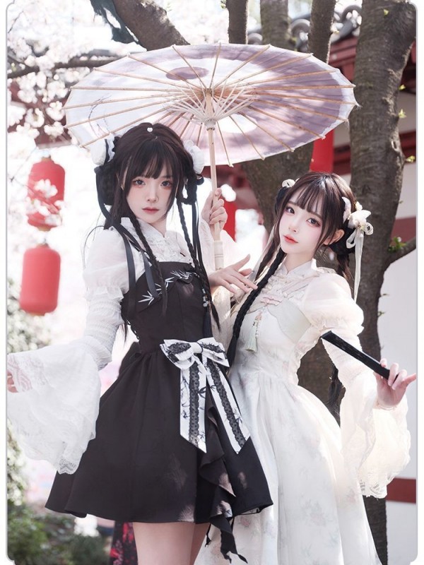 【Bamboo Flower】~Chinese style embroidery~Lolita skirt twin