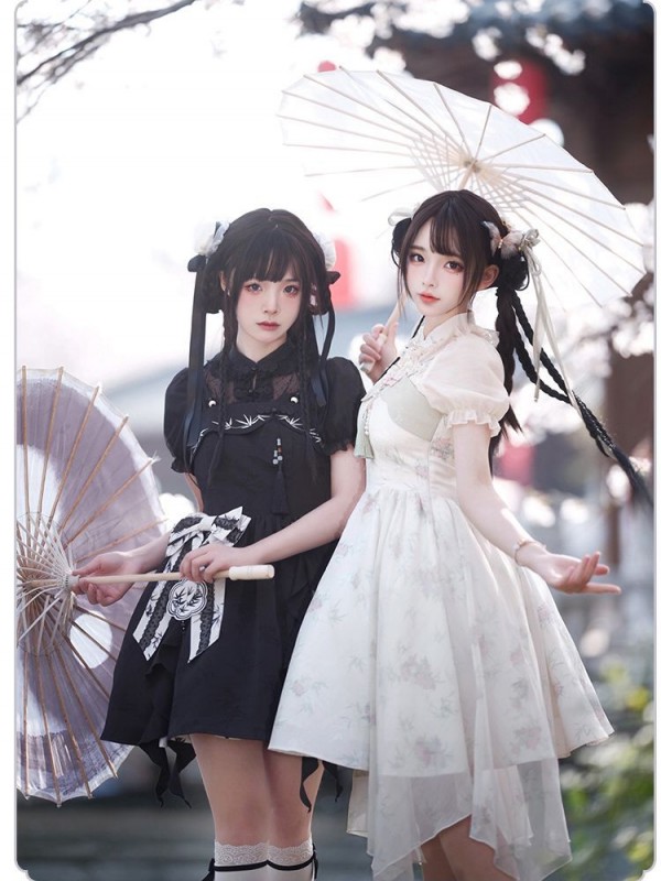 【Bamboo Flower】~Chinese style embroidery~Lolita skirt twin