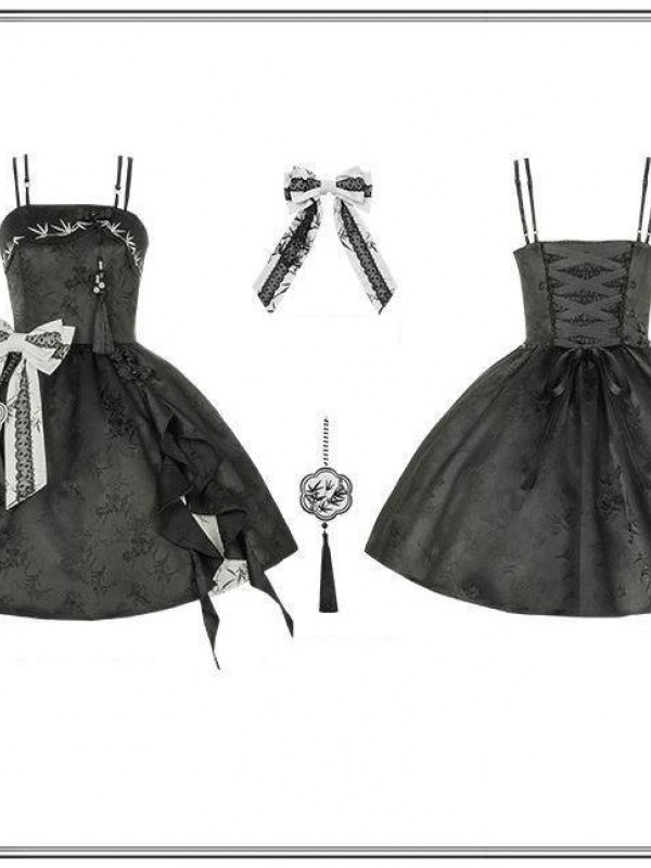 【Bamboo Flower】~Chinese style embroidery~Lolita skirt twin