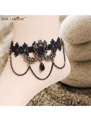 Baroque Gothic Vintage Lace Anklet