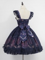 Sweet Vintage Beauty and Beast Print Voile Lolita Jumperskirt Sweet Vintage Beauty and Beast Print Voile Lolita Jumperskirt