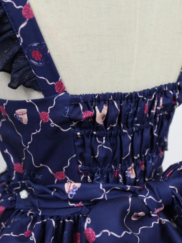 Sweet Vintage Beauty and Beast Print Voile Lolita Jumperskirt Sweet Vintage Beauty and Beast Print Voile Lolita Jumperskirt