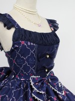 Sweet Vintage Beauty and Beast Print Voile Lolita Jumperskirt Sweet Vintage Beauty and Beast Print Voile Lolita Jumperskirt