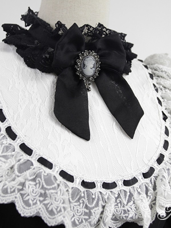 Vintage Church Style Dress Black Requiem One-piece
