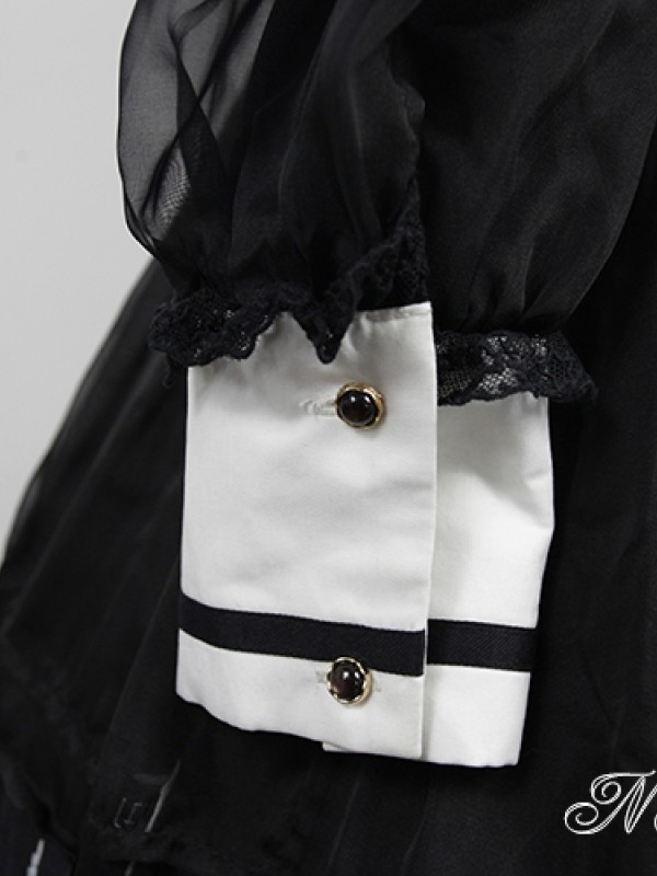 Vintage Church Style Dress Black Requiem One-piece
