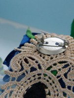 Blue Lace Man-made Crystal Handmade Brooch Blue Lace Man-made Crystal Handmade Brooch