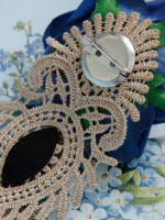 Blue Lace Man-made Crystal Handmade Brooch Blue Lace Man-made Crystal Handmade Brooch