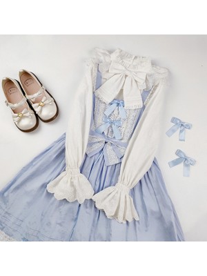 Bow high necked blouse