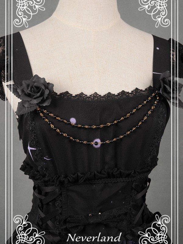 Dark Gothic Lolita Butterfly Cemetery Jumperskirt Dark Gothic Lolita Butterfly Cemetery Jumperskirt