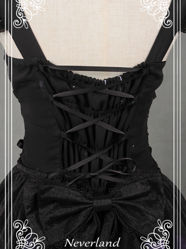 Dark Gothic Lolita Butterfly Cemetery Jumperskirt Dark Gothic Lolita Butterfly Cemetery Jumperskirt