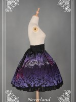 Dark Style Butterfly Cemetery Print Skirt