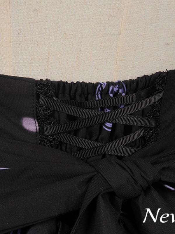 Dark Style Butterfly Cemetery Print Skirt