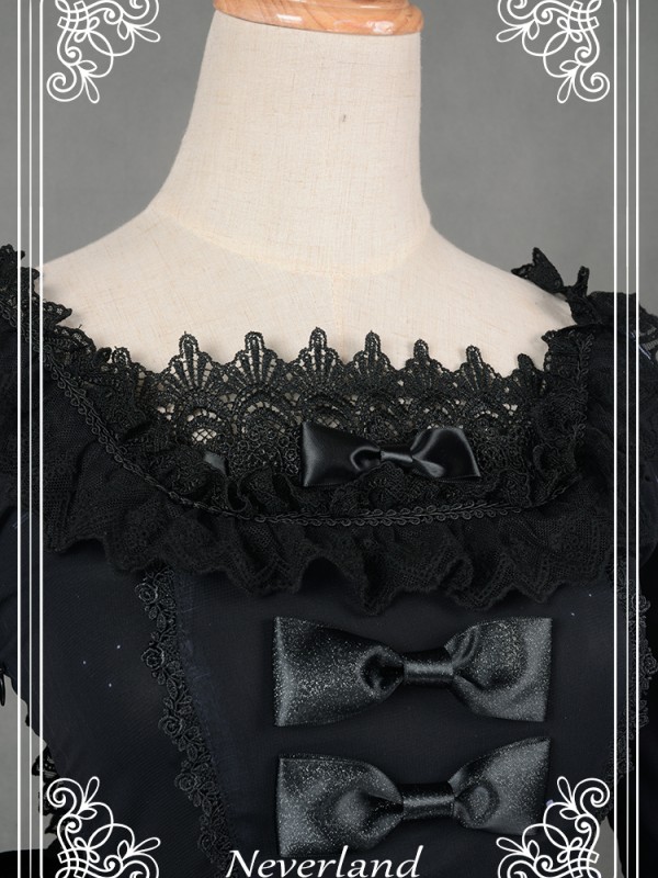 Dark Gothic Printed Lolita Dress Butterfly Cemetery One Piece
