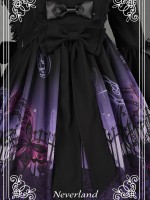 Dark Gothic Printed Lolita Dress Butterfly Cemetery One Piece