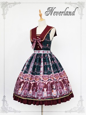 Chocolate Bear Fake Collar Jumperskirt