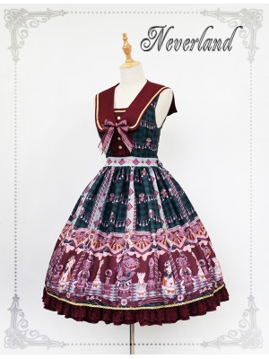 Chocolate Bear Fake Collar Jumperskirt